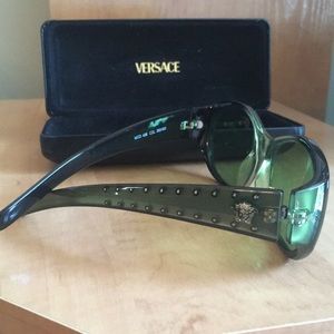 Unique 90s Green Versace Sunglasses